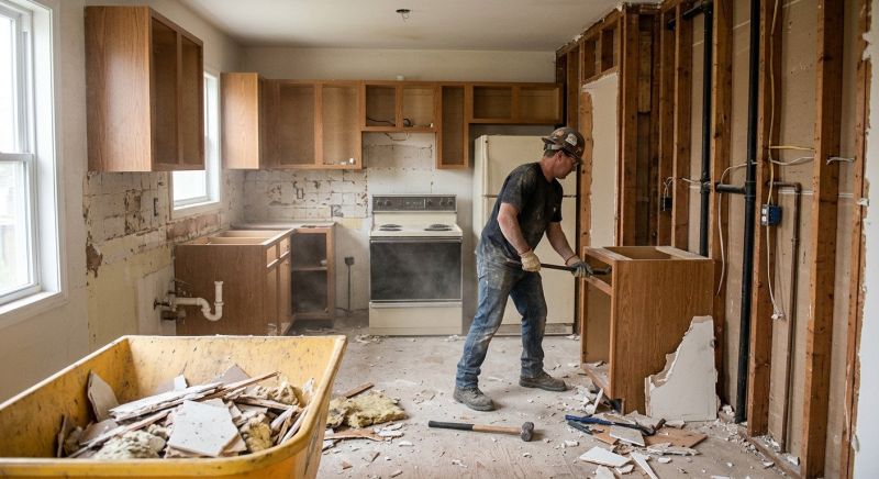 Kitchen Wall Demolition in Sacramento, CA